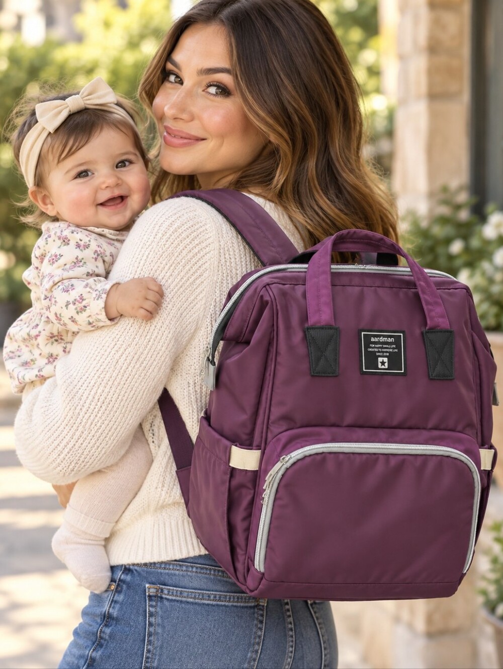 Aardman Purple Baby Backpack